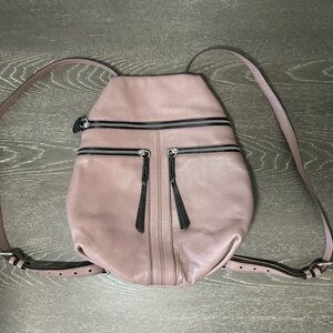 orYANY Chloe Leather Backpack in Mushroom/Mauve/Dusty Pink